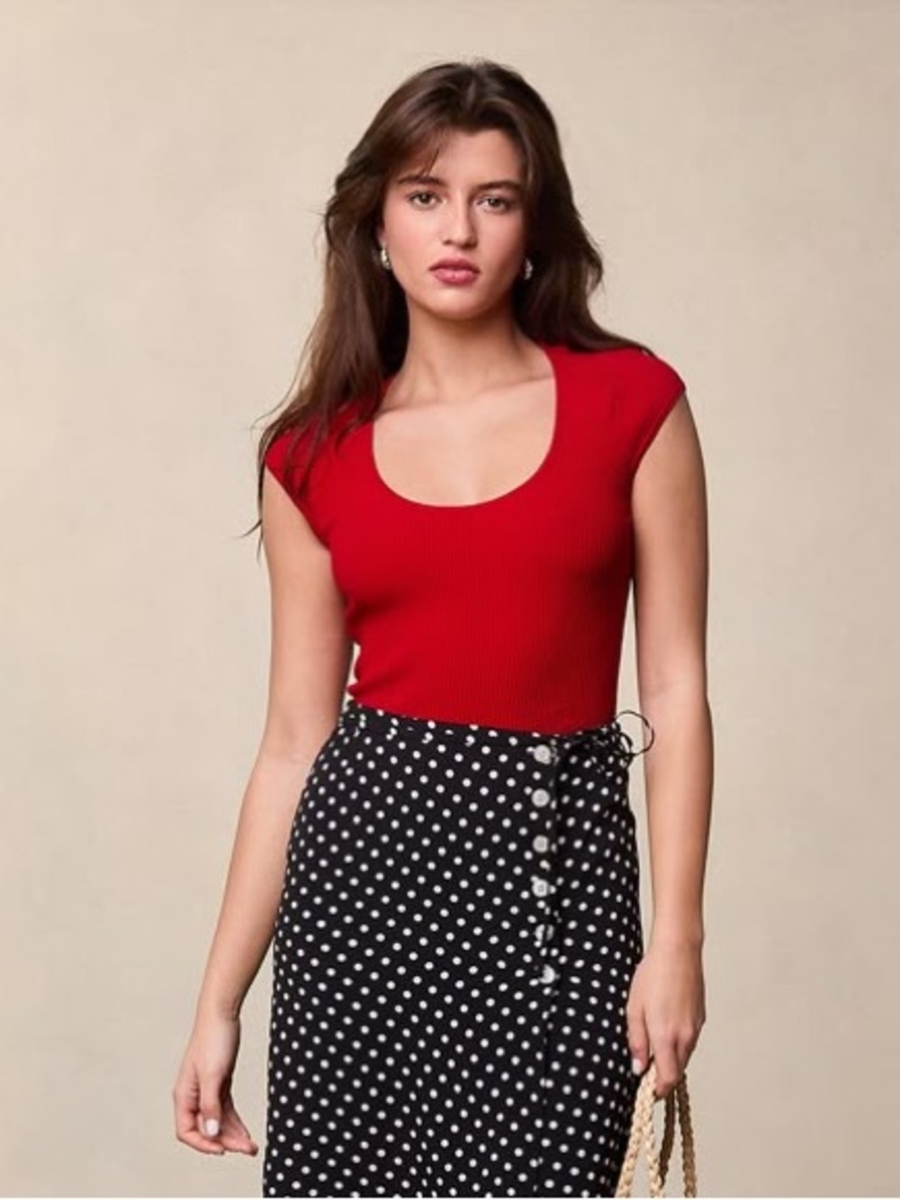 Rouje Lamia Top in Red